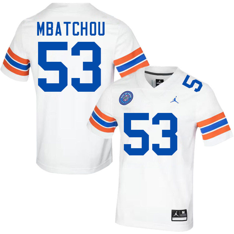 Joseph Mbatchou Florida Jersey,Florida Gators #53 Joseph Mbatchou Uniforms,Jersey Youth-Throwback Wh